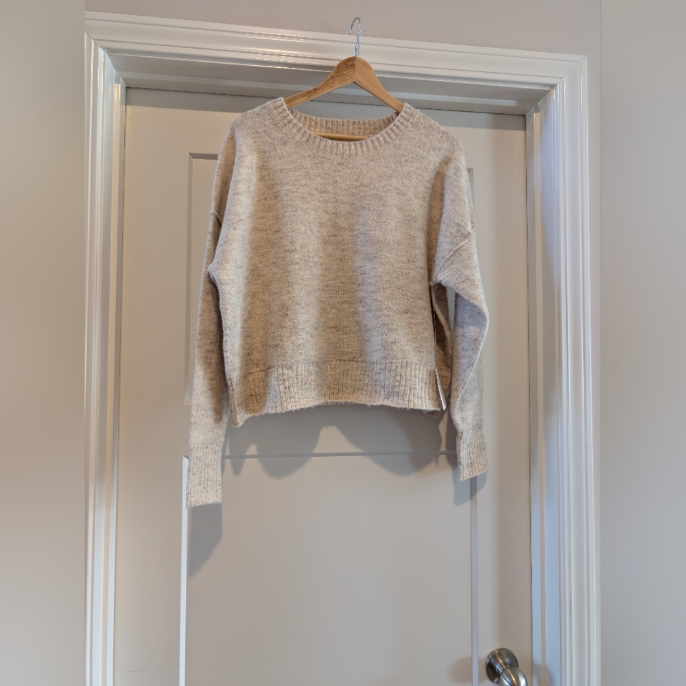Lucky Brand Light Beige Crew Neck Sweater